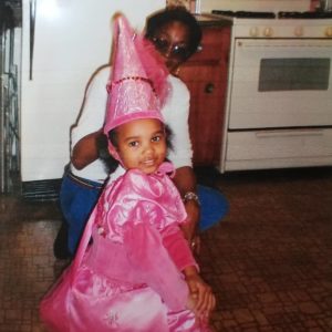 Princess Talia with their aunt Malika, October 1st 2002.